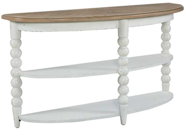Liberty Furniture Turnberry Park Toasted Oat Sofa Table with Washed White Base-0