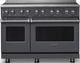 Viking® 5 Series 48" Cast Black Pro Style Induction Range with Polished Chrome Trim-0