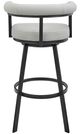 Armen Living Magnolia Light Grey/Matte Black 26'' Counter Stool-4