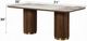 ACME Furniture Willene White Dining Table with Walnut Base-3