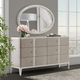 Michael Amini® Lanterna Silver Mist Dresser with Mirror-1