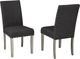 Brassex Inc. Bella 2-Piece Brown/Dark Grey Side Chair Set-2