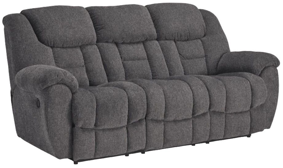Signature Design by Ashley® Foreside Charcoal Manual Reclining Sofa