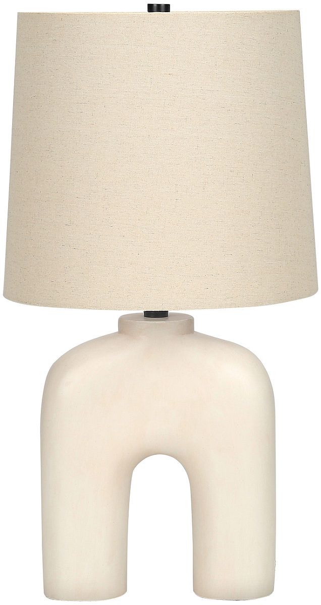Monarch Specialties Inc. 25"H Cream Resin Table Lamp-0