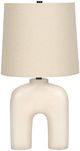 Monarch Specialties Inc. 25"H Cream Resin Table Lamp-0