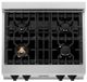 ZLINE Autograph Edition Legacy 30" Satin Stainless Steel Gas Rangetop with 4 Burners, Porcelain Cooktop and Matte Black Accents-2