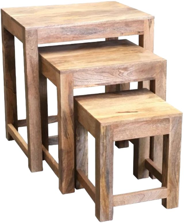 Jaipur Furniture Dakota Light Brown 3-Piece Stool-0