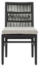 Classic Home Westville Black Olefin/Wooden Outdoor Dining Chair-3