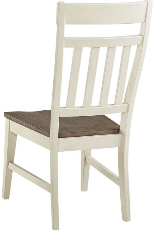 A-America® Bremerton Oyster/Saddle Dust Splat Back Dining Side Chair-2