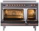 Ilve® Nostalgie II Series 48" Matte Graphite Pro Style Induction Range-0