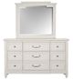 Magnussen Home® Willowbrook Egg Shell White Dresser and Mirror-1