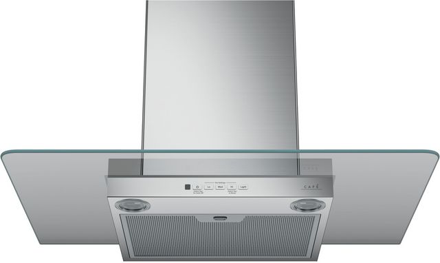 Café™ 30" Stainless Steel Wall Mount Glass Canopy Chimney Hood-1