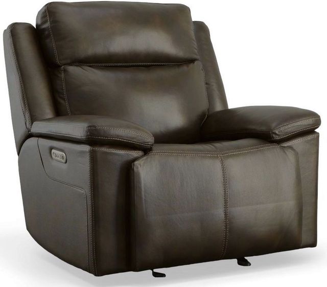 Flexsteel® Chance Brown Power Gliding Recliner with Power Headrest-0