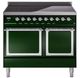 Ilve® Nostalgie II Noblesse 40'' Emerald Green Pro Style Induction Range with Chrome Trim-0