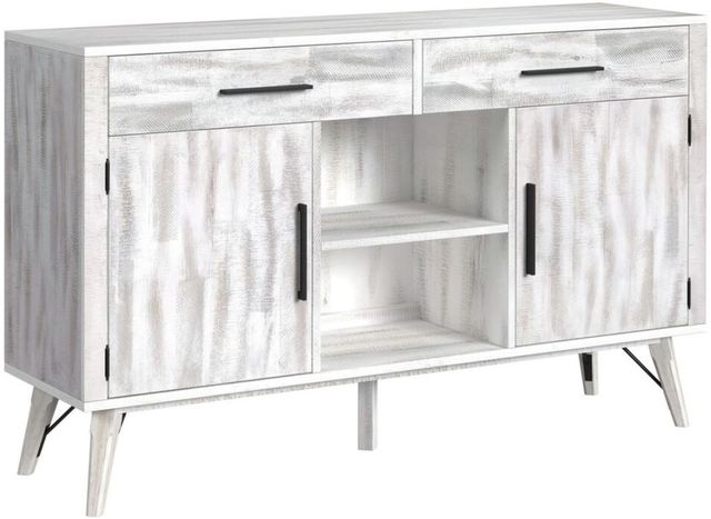 Elements International Rogen Rustic White Buffet -0