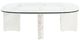 Vanguard® Furniture Harper Glass Top Squround Cocktail Table with Natural Gray Base-1