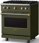 Viking® 5 Series 30" Martini Pro Style Gas (NG) Range with Brushed Brass Trim-2