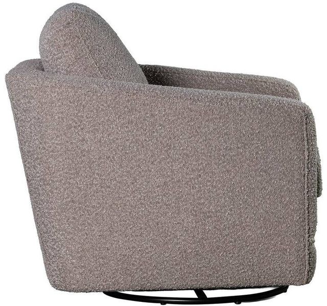 LH Home Feather Baltimo Boucle Greige/Matte Black Swivel Glider Chair-4