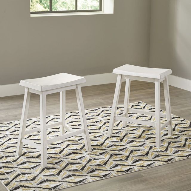 Signature Design by Ashley® Stuven White  24" Counter Stool-1
