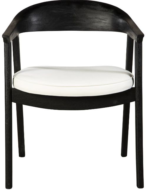 Nest Home Collections Vanessa Barbury Pearl /Matte Black Arm Chair-1