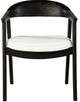 Nest Home Collections Vanessa Barbury Pearl /Matte Black Arm Chair-1