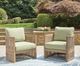Signature Design by Ashley® Vision Lane 2-Piece Beige/Green Fabric/Wooden Outdoor Lounge Chair-1