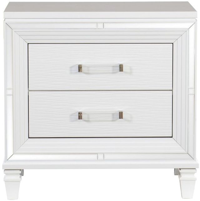 Homelegance® Tamsin White Metallic Nightstand-2