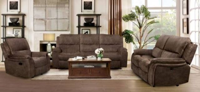 Furniture of America® Henricus Dark Brown Manual Glider Recliner -1