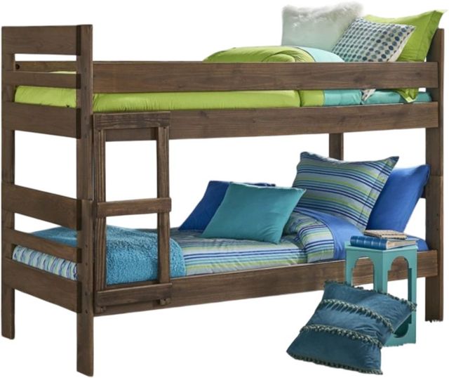 American Wholesale Furniture Chestnut Twin/Twin Bunk Bed-0