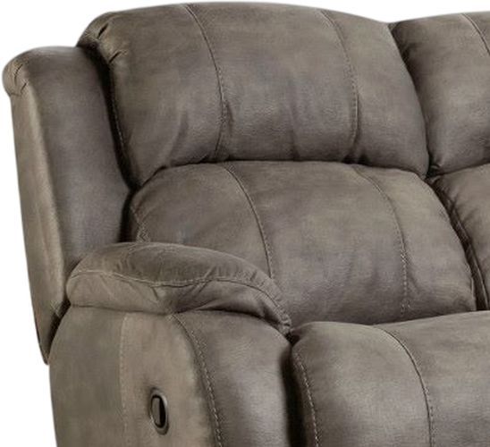 HomeStretch Denali Gray Double Manual Reclining Sofa-2