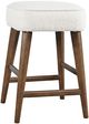 Jofran Inc. Urban Archive Wes Walnut/White Backless Counter Stool-0