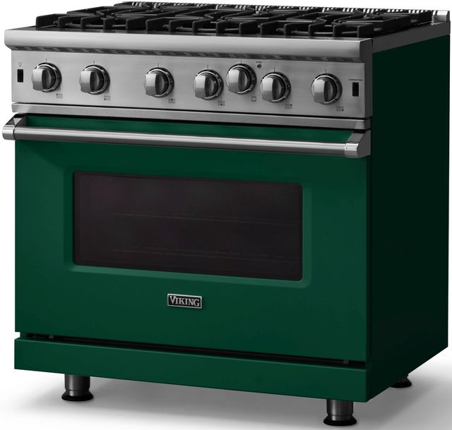 Viking® 5 Series 36" Ivy Pro Style Liquid Propane Gas Range-2