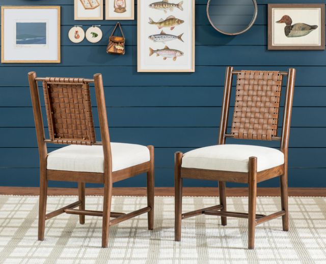 Legacy Classic Lake House Pinecone Woven Back Dining Side Chair-2