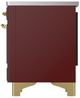 Ilve® Majestic III 40" Burgundy Pro Style Induction Range with Triple Glass Door and Brass Trim-3