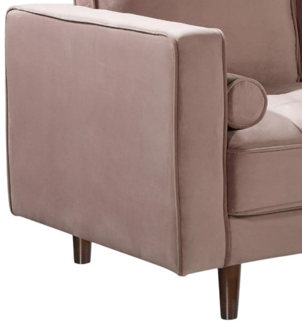 Meridian Furniture Emily Pink Loveseat-1