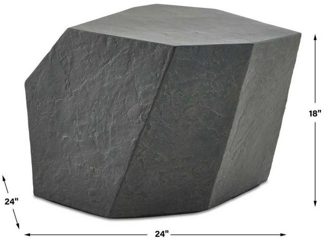 Uttermost® Parra Slate Concrete Indoor-Outdoor Side Table-2