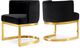 Meridian Furniture Gianna Black/Gold Velvet Dining Chair-1