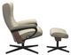 Stressless® by Ekornes® Customizable Wing Large Manual Recliner and Ottoman with Cross Base-1