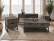 International Furniture Direct Dark Mita Stained Dark Chairside Table-1