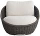 Bernhardt Santa Monica Bernhardt Exteriors Pebble/White Fabric/Woven Outdoor Swivel Chair-1