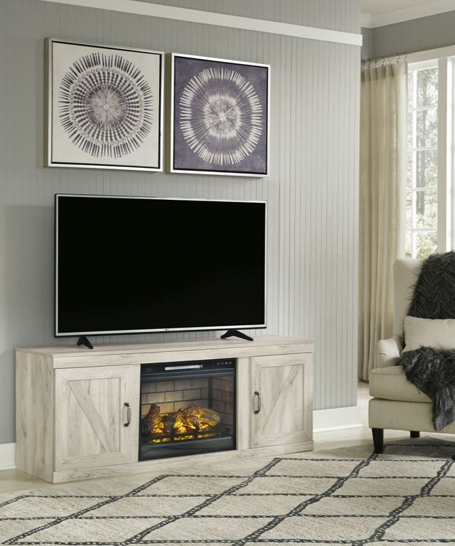 Signature Design by Ashley® Bellaby Whitewash TV Stand with Electric Fireplace-3