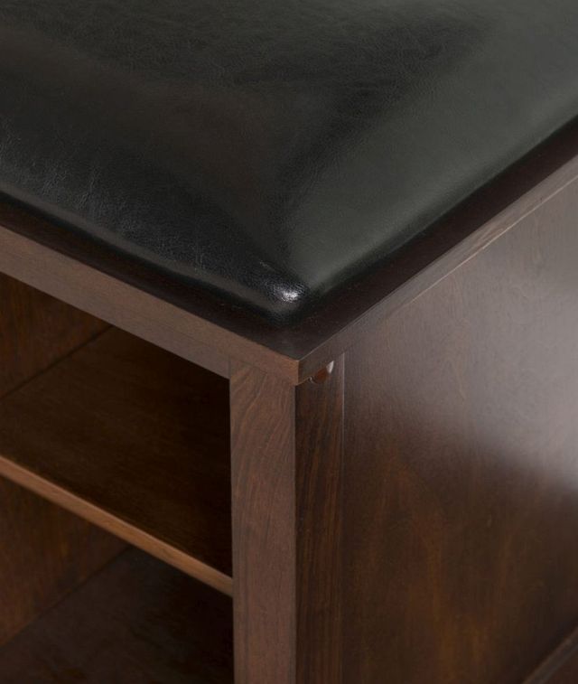 Linon Cape Anne Dark Walnut Bench-1