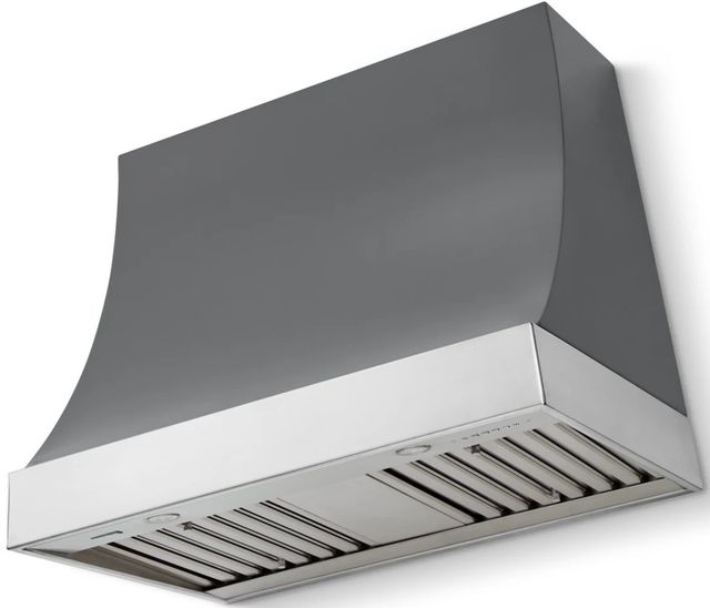 La Cornue CornuFé Marquee 36" Graphite Range Hood with Polished Chrome Trim-0