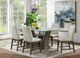 Elements International Dapper Glass Top Rectangular Dining Table with Gray Base-4