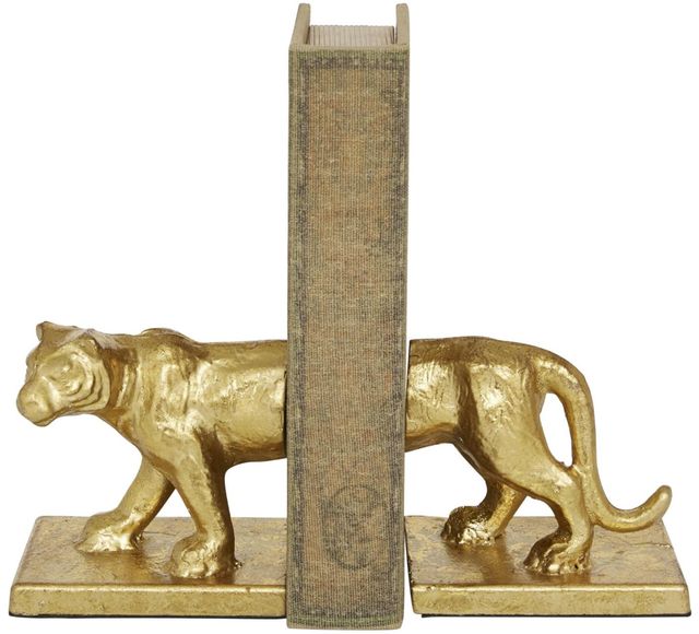Deco Marche Gold Leopard Bookends-0