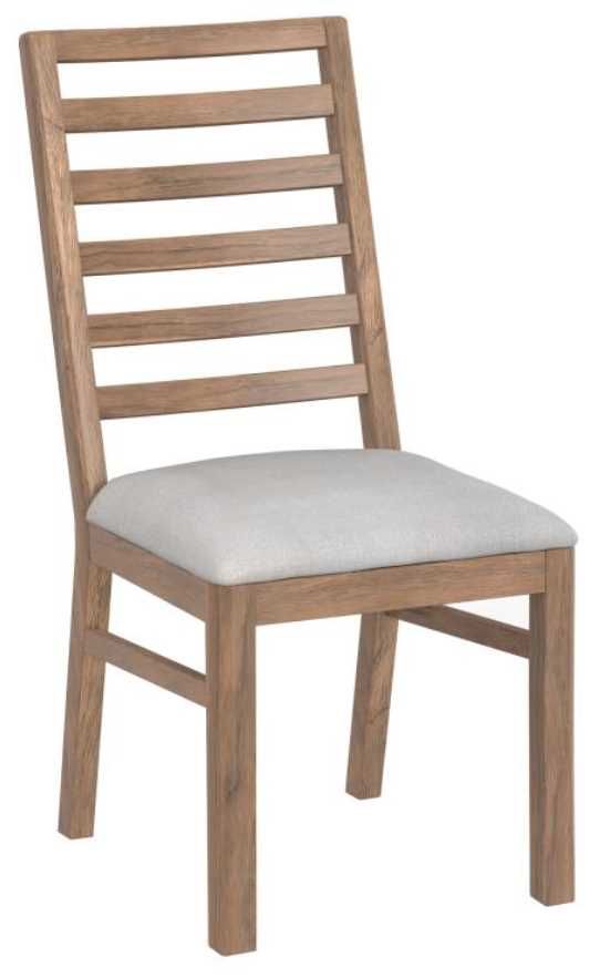International Furniture Direct Balam Brown/White Upholstered Dining Side Chair-0