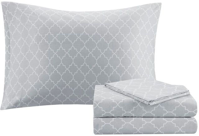 Olliix by Madison Park Essentials Black Twin XL Merritt Reversible Complete Comforter and Cotton Sheet Set-4