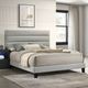 New Classic® Home Furnishings Asher Smoke Eastern King Upholstered Panel Bed-1