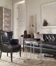 Century®  Monarch Thaxton Faux Shagreen Top End Table with Silver Leaf Base-1
