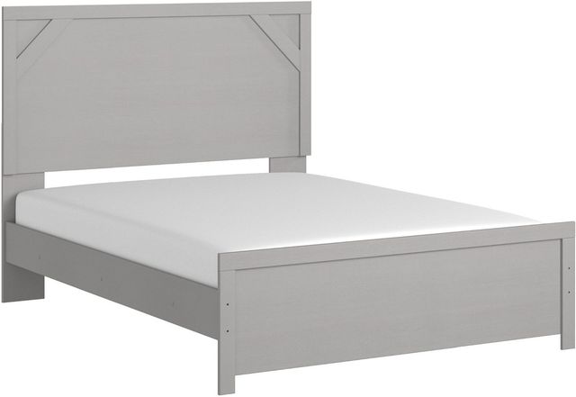 Signature Design by Ashley® Cottonburg 4-Piece Light Gray/White Queen Panel Bed Set-1